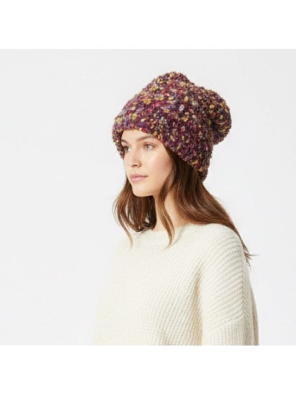 Cajon Fuzzy Textured Pastel Beanie Hat - Fairycore Aesthetic Slouchy Knit Retro